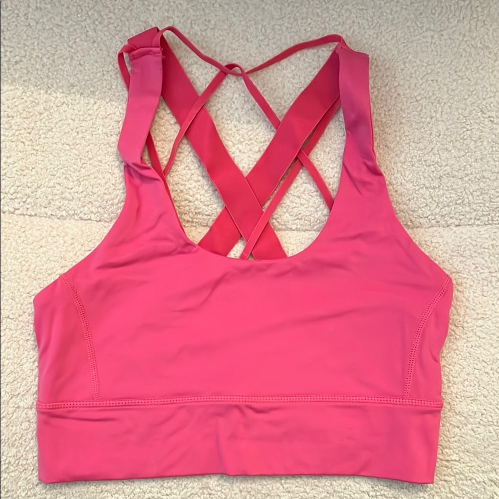 Balance Athletica Strappy Back Pink High Impact Sports Bra